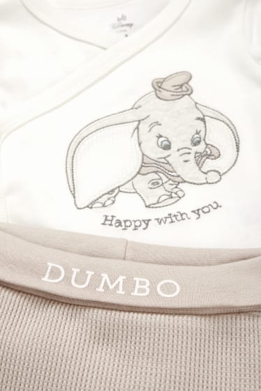 Bebeluși - Dumbo - compleu nou-născuți - 2 piese - alb-crem