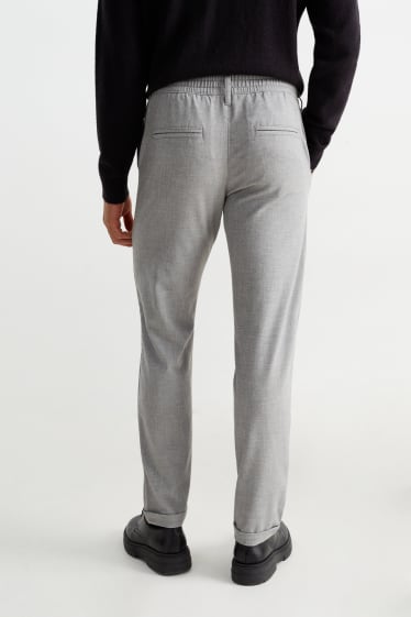 Hommes - Pantalon chino - tapered fit - gris