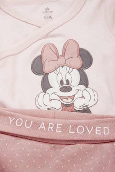 Babys - Minnie Mouse - newbornoutfit - roze