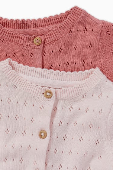 Nadons - Paquet de 2 - jaqueta de punt per a nadó - rosa