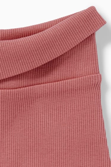 Baby: meisjes - Bloemetjes - baby-outfit - 3-delig - roze
