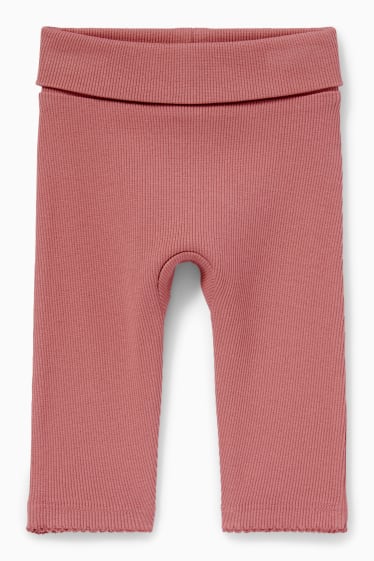 Baby: meisjes - Bloemetjes - baby-outfit - 3-delig - roze