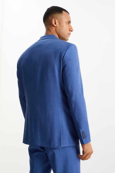Hommes - Veste de costume - regular fit - Flex - matière extensible - bleu foncé