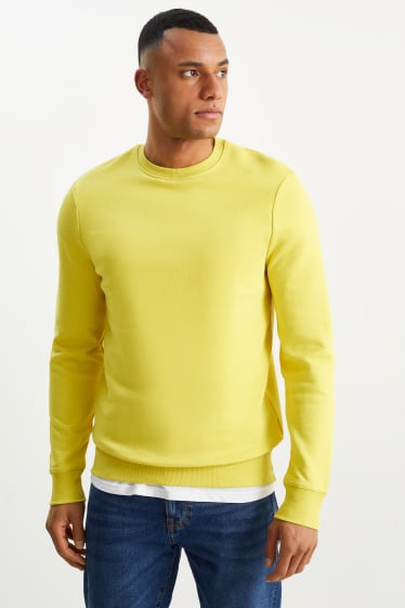 Bărbați - Bluză de molton - galben