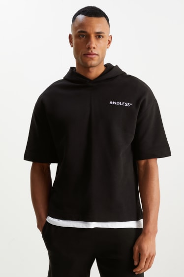 Hombre - Sudadera con capucha - negro