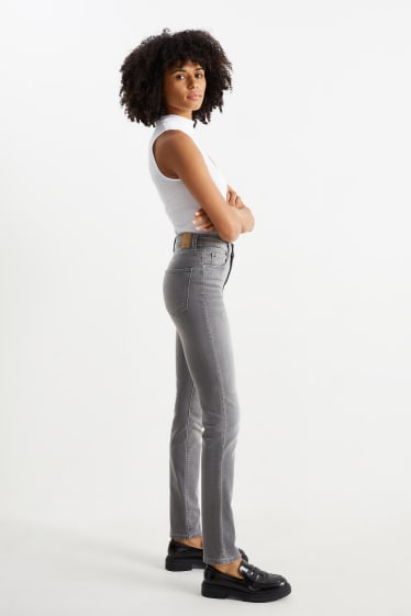 Femmes - Slim jean - high waist - LYCRA® - jean gris clair