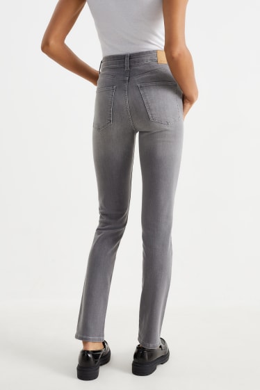 Kobiety - Slim jeans - wysoki stan - LYCRA® - dżins-jasnoszary