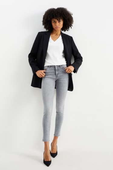 Donna - Skinny jeans - vita media - jeans modellanti - LYCRA® - jeans grigio chiaro
