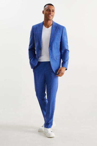 Uomo - Pantaloni coordinabili - regular fit - Flex - stretch - blu scuro