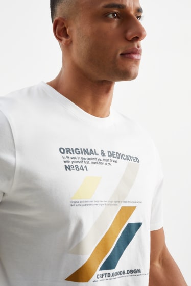 Uomo - T-shirt - bianco crema