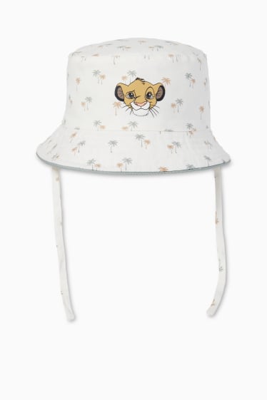 Bebeluși - Regele Leu - pălărie bebeluși - cu model - alb-crem