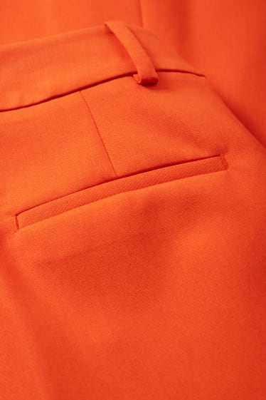 Damen - Stoffhose - High Waist - Wide Leg - orange