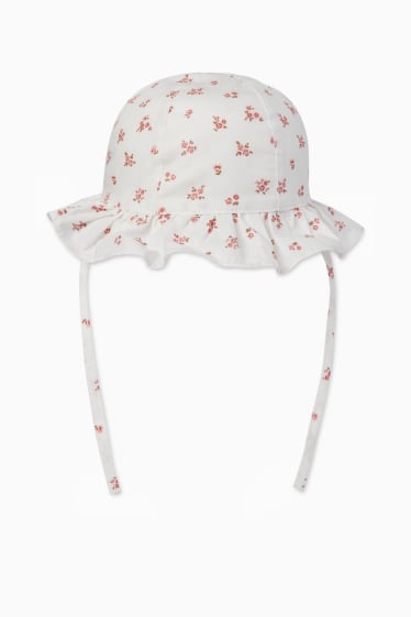 Bebés - Sombrero para bebé - de flores - blanco roto