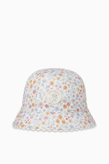Neonati - Bambi - cappello neonati - a fiori - bianco crema