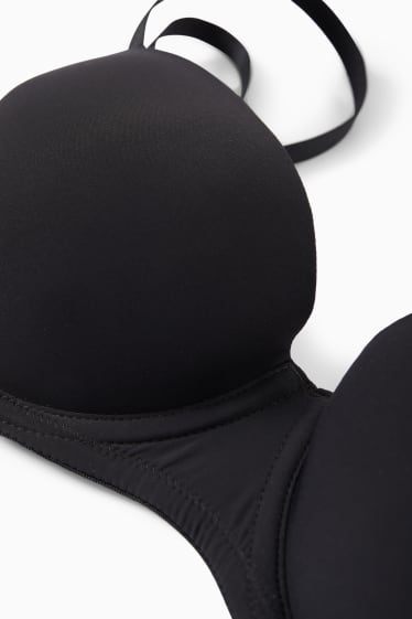 Women - Underwire bra - BALCONETTE - padded - LYCRA® - black