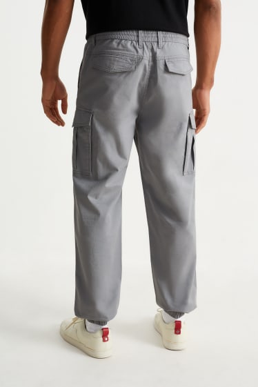 Bărbați - Pantaloni cargo - regular fit - gri
