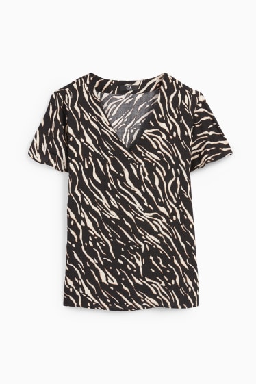 Mujer - Blusa - estampada - negro