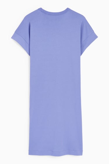 Women - Basic T-shirt dress - violet