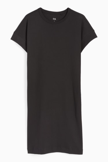 Femei - Rochie-tricou basic - negru