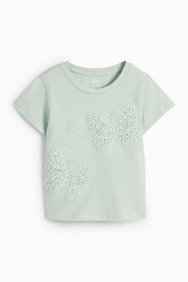 Niños - Mariposas - camiseta de manga corta - verde menta