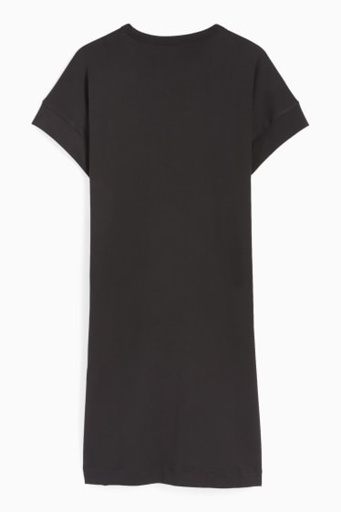 Dames - Basic T-shirtjurk - zwart