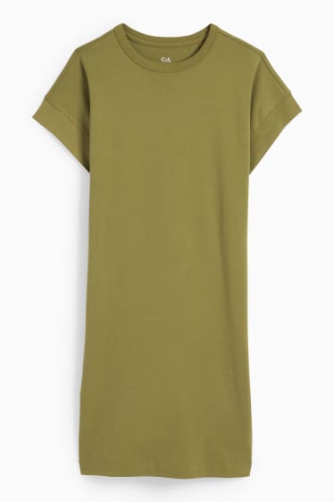 Women - Basic T-shirt dress - green