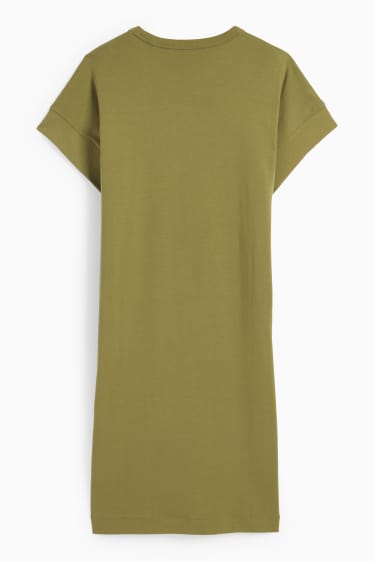 Women - Basic T-shirt dress - green