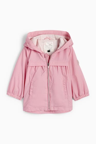 Miminka - Bunda s kapucí pro miminka - s výplní - růžová