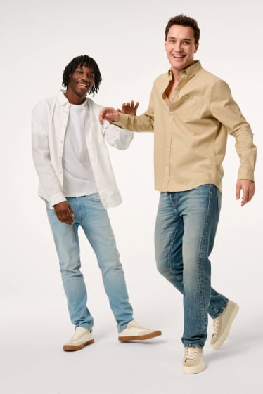 Heren - Overhemd - regular fit - button down - wit