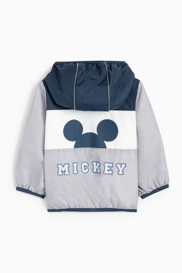 Babies - Mickey Mouse - jacket with hood - lined - dark blue