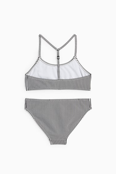 Children - Bikini - LYCRA® XTRA LIFE™ - 2 piece - striped - black