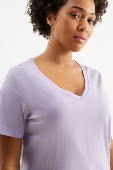 Donna - T-shirt basic - viola chiaro