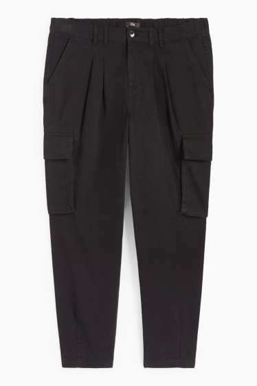 Donna - Pantaloni cargo - vita media - straight fit - nero