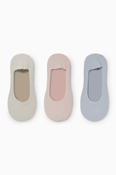 Dona - Paquet de 3 - mitjons invisibles - gris clar