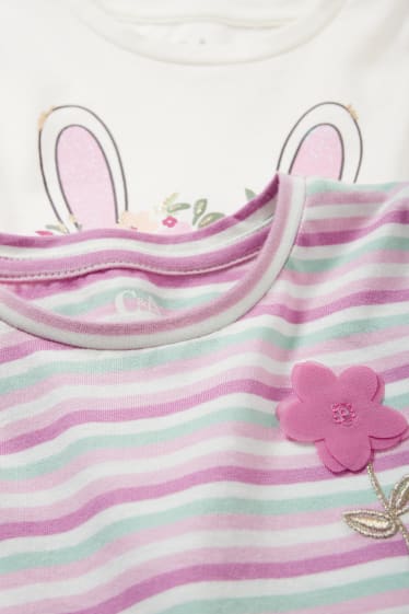 Bambini - Confezione da 2 - primavera - maglia a maniche corte - bianco crema