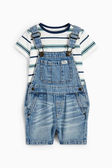 Babys - Baby-outfit - 2-delig - jeansblauw