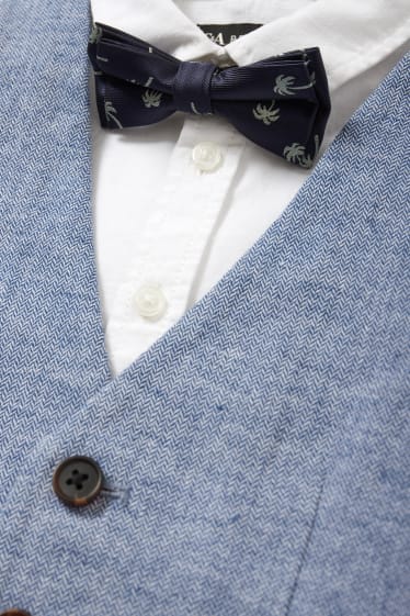 Nen/a - Palmeres - conjunt - camisa, armilla i corbata de llacet - 3 peces - blau