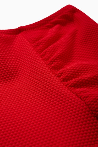 Women - Bikini bottoms - high waist - LYCRA® XTRA LIFE™ - red