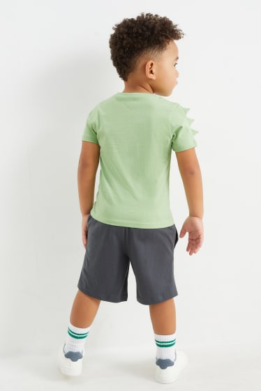 Enfants - Crocodile - ensemble - T-shirt et short - vert clair