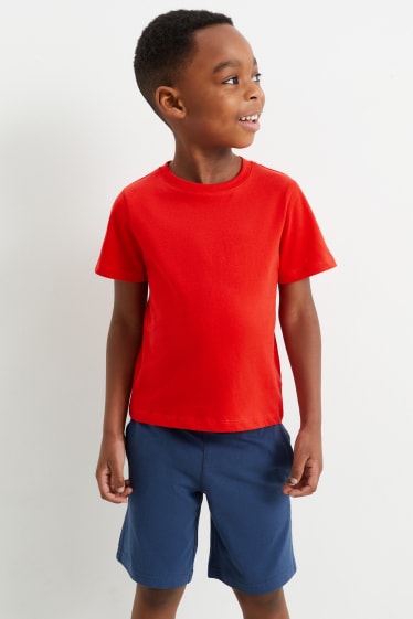 Kinder - Kurzarmshirt - rot