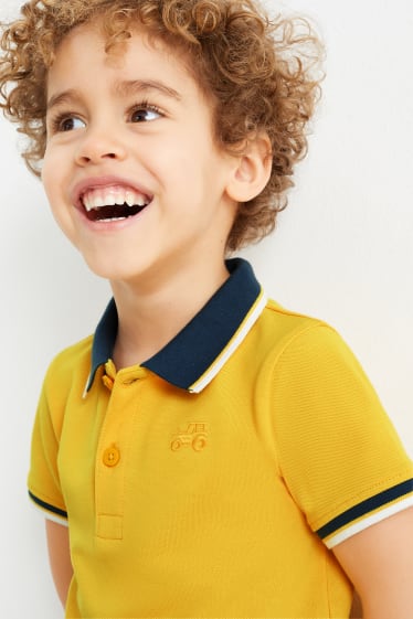 Copii - Tractor - tricou polo - galben
