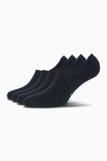 Hommes - Lot de 4 - chaussinettes - LYCRA® - bleu foncé