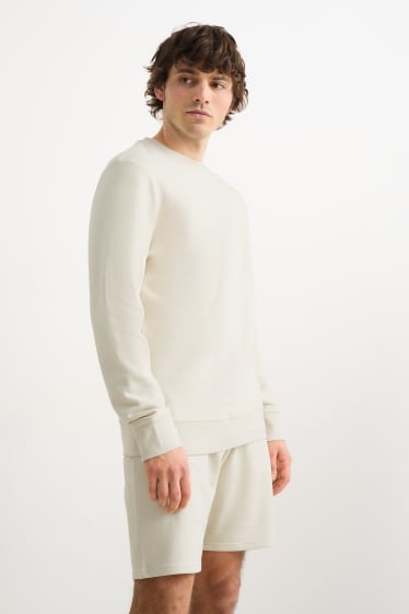 Heren - Sweatshirt - crème wit