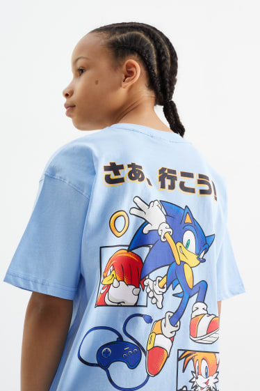 Copii - Sonic - tricou cu mânecă scurtă - albastru deschis