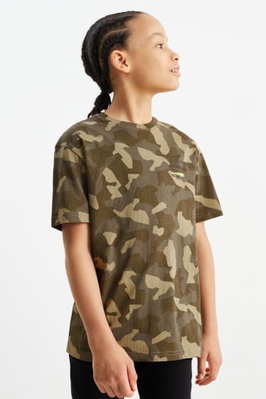 Bambini - Confezione da 4 - t-shirt camouflage - nero