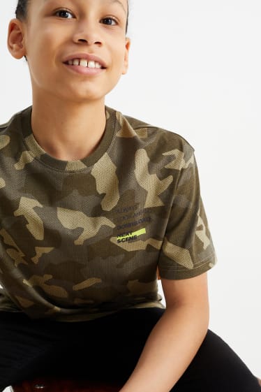 Children - Multipack of 4 - camouflage - short sleeve T-shirt - black