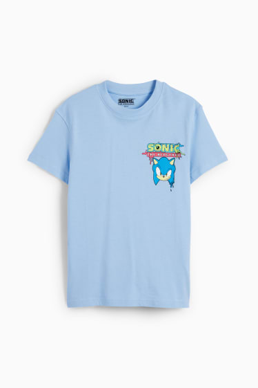 Dětské - Ježek Sonic - tričko s krátkým rukávem - světle modrá