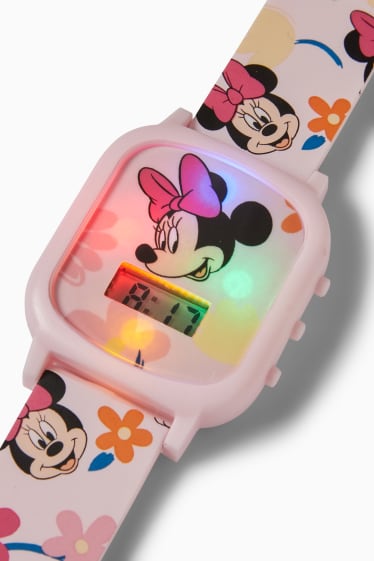 Dětské - Minnie Mouse - náramkové hodinky - růžová