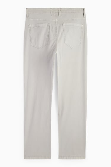 Pánské - Kalhoty - regular fit - světle šedá