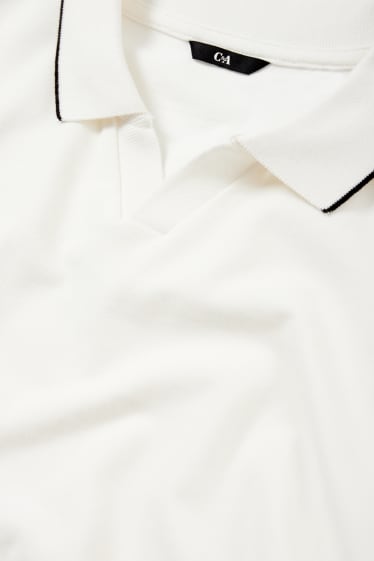 Bărbați - Tricou polo - alb-crem